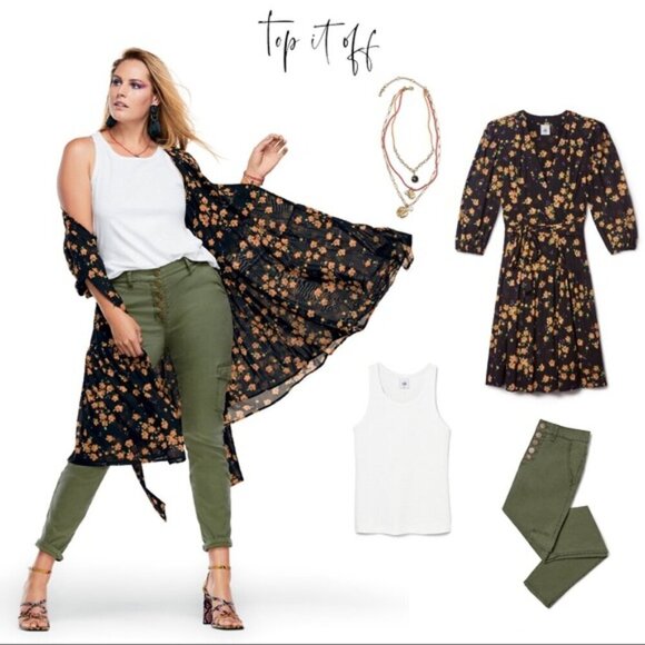 Cabi # 5945 Size XS Black Floral Debut Dress in Fiesta Floral - Picture 2 of 8